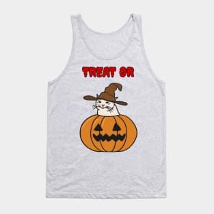 Halloween cat meme in a pumpkin Tank Top